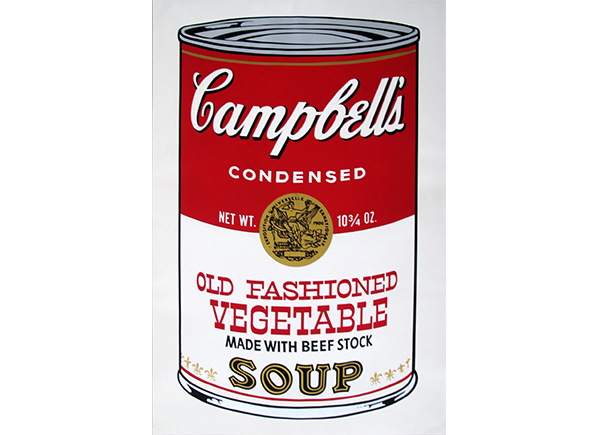 Campbell’s Soup II Old Fashioned Vegetable. The Andy Warhol Foundation for the Visual Arts, Inc.  Artists Rights Society (ARS), New York.