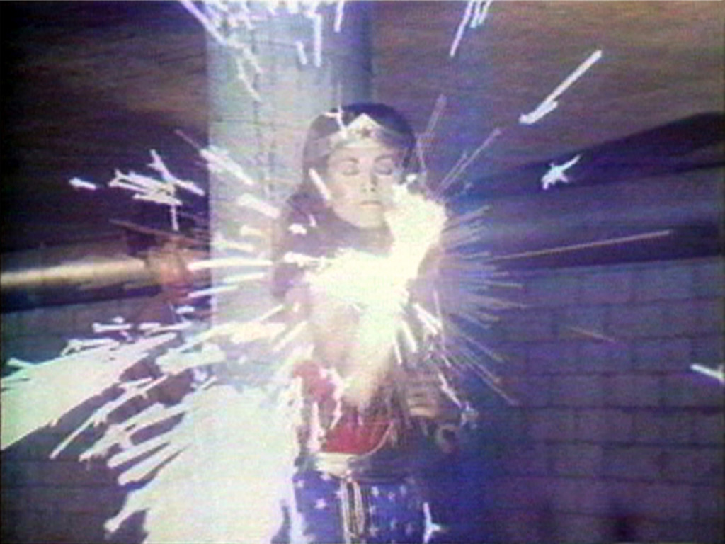 Dara Birnbaum, Technology Transformation/ Wonder Woman (video still), 1978–79, single-channel video, Courtesy Electronic Arts Intermix (EAI), New York